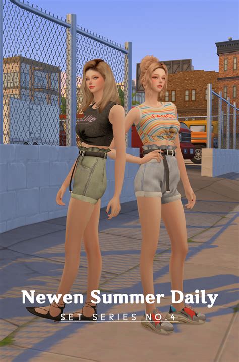 Newen Sims4 Twisted Sleeveless Top New Mesh Newen092