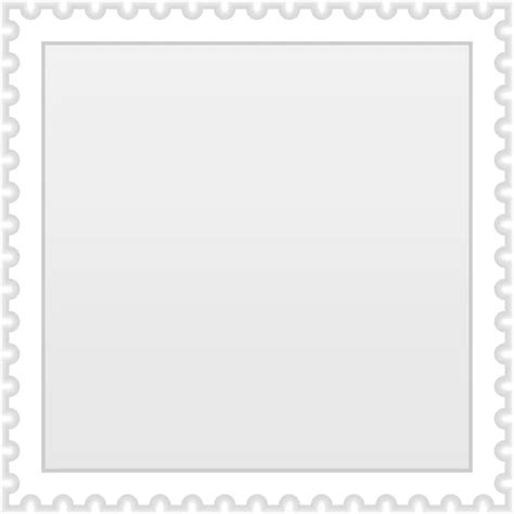 Matted White Blank Postage Stamp With Shadow On White — Stock Vector