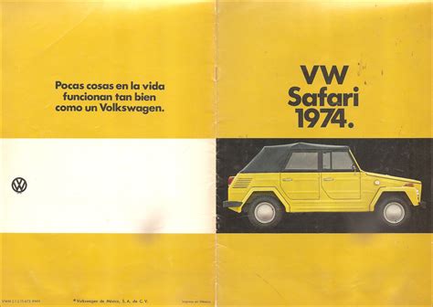 Vw Archives 1974 Vw Thing Sales Brochure Mexico