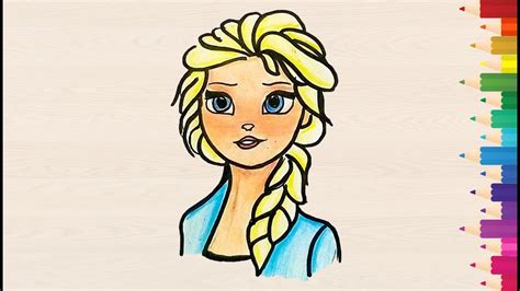 How To Draw Elsa From Frozen 2 2019 For Kids Easy Drawing Tutorial