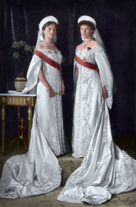 Grand Duchesses Olga And Tatiana Daughters Of Nicholas Ii Romanov