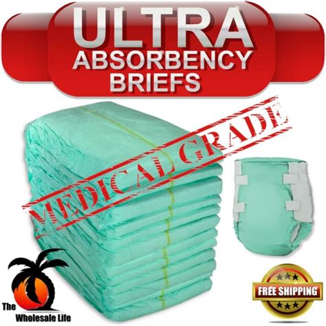 Adult 36 Disposable Heavy Absorbency 2x Large Xxl Briefs Diapers Tab
