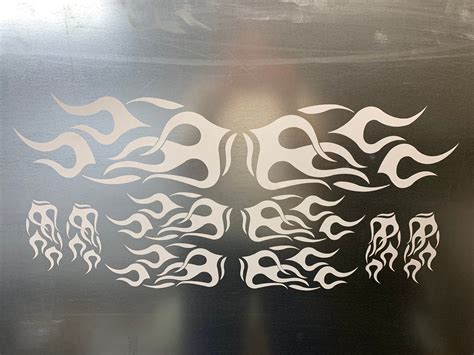 Motorcycle Or Vehicle Vinyl Flame Graphic Decal Kit Gloss Etsy