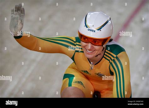 Australias Anna Meares Celebrates After Winning The Gold Medal In The Womens 500 Meter Time