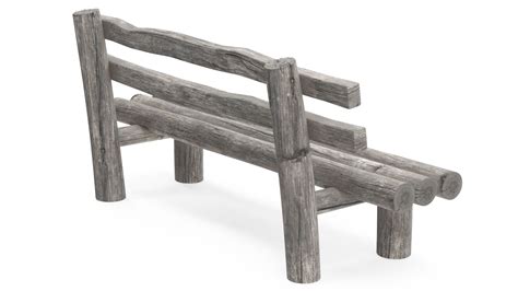 rustic wooden old bench 3d model 19 3ds blend c4d fbx max ma lxo obj free3d
