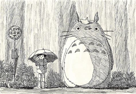 My Neighbor Totoro Totoro And Satsuki Sketch Drawing By Hans