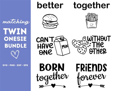 Twin Onesies Svg Bundle Twin Baby Svg Womb Mates Svg Cant Etsy Uk