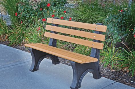 Comfort Park Bench With Back Recycled Plastic Kay Park