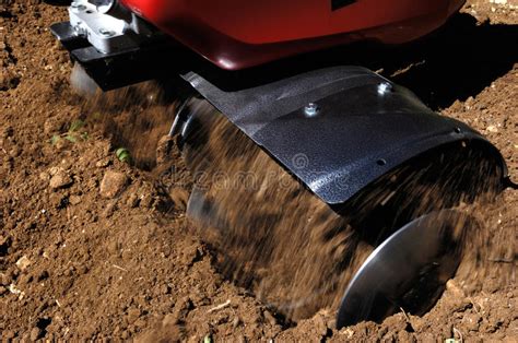 Closeup Of Utility Tractor S Tiller Attachment Stock Image Image Of