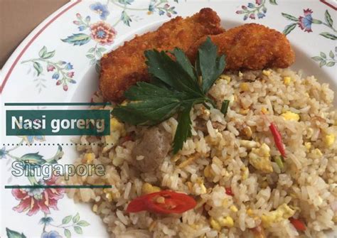 Resep Nasi Goreng Singapore With Chicken Katsu Oleh Ravitarav Ravs