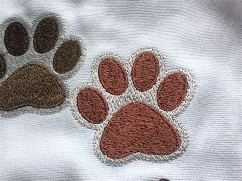 Embroidery Design Paw Print Machine Embroidery Design Dog Paw Etsy Uk