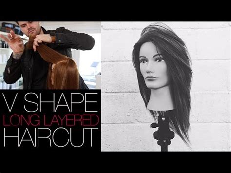 Alongside with this revamping, bangs of the right density, length, and shape. V-SHAPED HAIRCUT - How To Cut A Long Layered V SHAPE ...