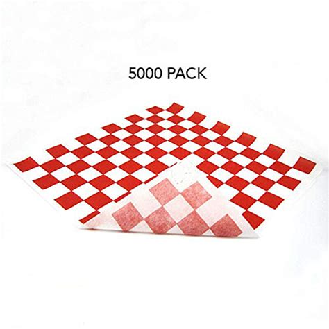 5000 Pack 12 X 12 Red Check Deli Sandwich Wrap Paper