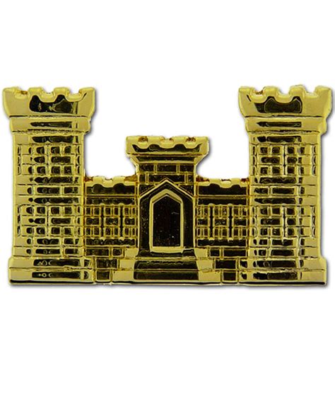 Army Engineer Lapel Pin Gold