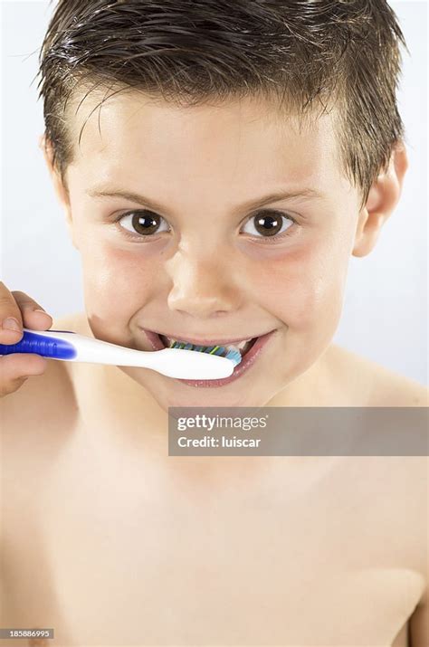 Child Washing His Teeth High Res Stock Photo Getty Images