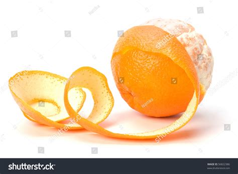 Orange Peeled Spiral Skin Isolated On Stock Photo 56822386 Shutterstock