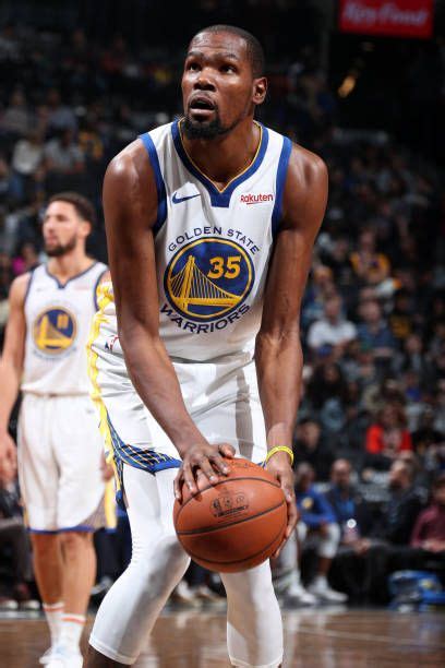 Kevin Durant Of The Golden State Warriors Shoots A Free Throw Against