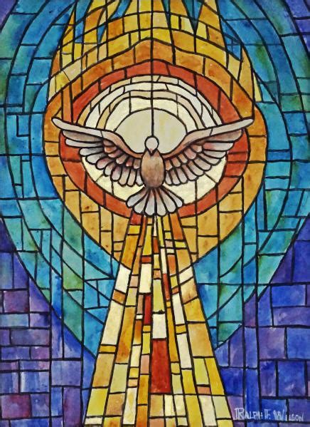 Watercolor Holy Spirit Window 105 X 145