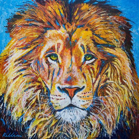 Lions Head Painting By Patrick Killian Fine Art America