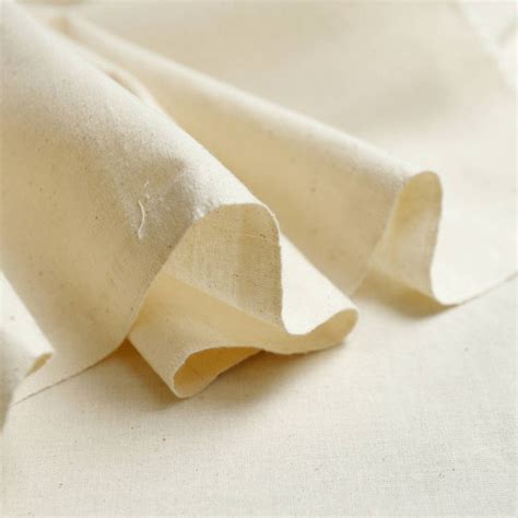Calico 100 Cotton Plain Woven Natural Fabric Cream By The Etsy