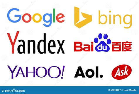 Web Search Engines Logos Editorial Photography Illustration Of Global
