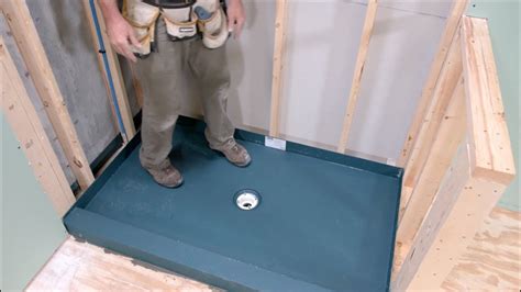 How To Install A Shower Pan With A Kbrs Tile Basin Youtube