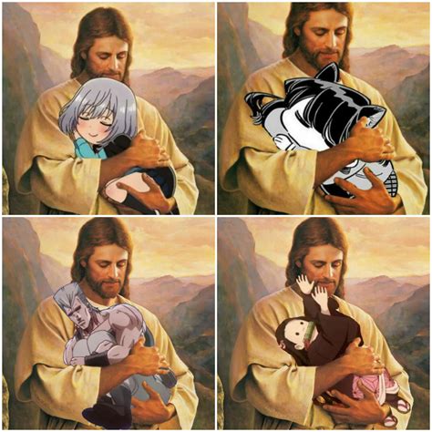 Jesus Holding Cute Animemanga Girls Ranimemes Anime Memes Anime