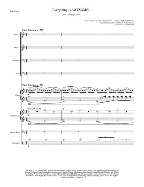 Everything Is Awesome Awesome Remixx Arr David Maddux Sheet
