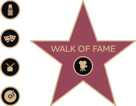 Walk Of Fame Star Walk Of Fame Svg Walk Of Fame Clipart