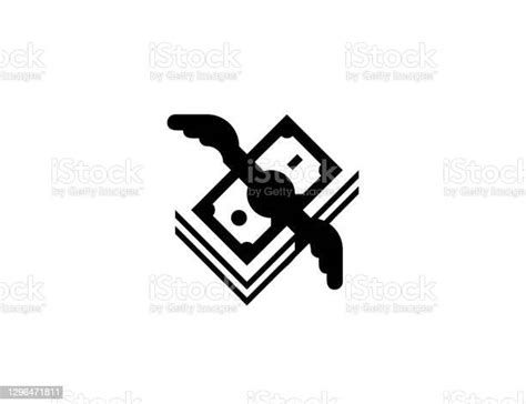 Money With Wings Vector Icon Money Transfer Isolated Flying Money Flat