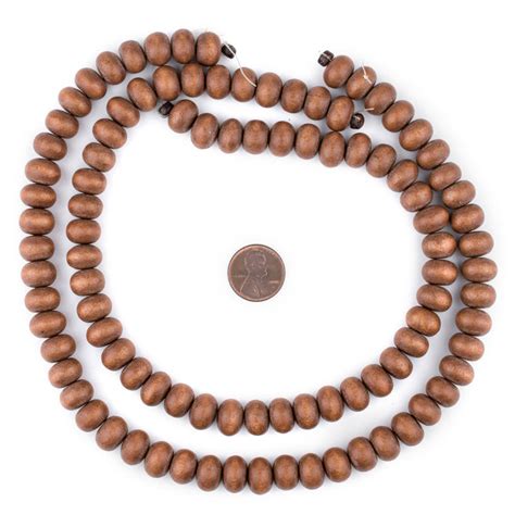 Light Brown Abacus Natural Wood Beads 8x12mm The Bead Chest
