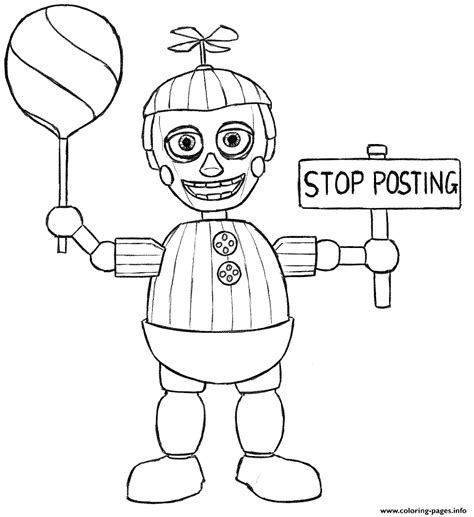 Fnaf All Animatronics Free Coloring Pages