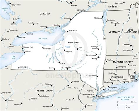 Vector Map Of New York Political One Stop Map