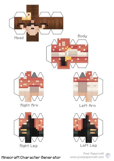 An Image Of Papercrafting Instructions To Make A Pixel Art Character