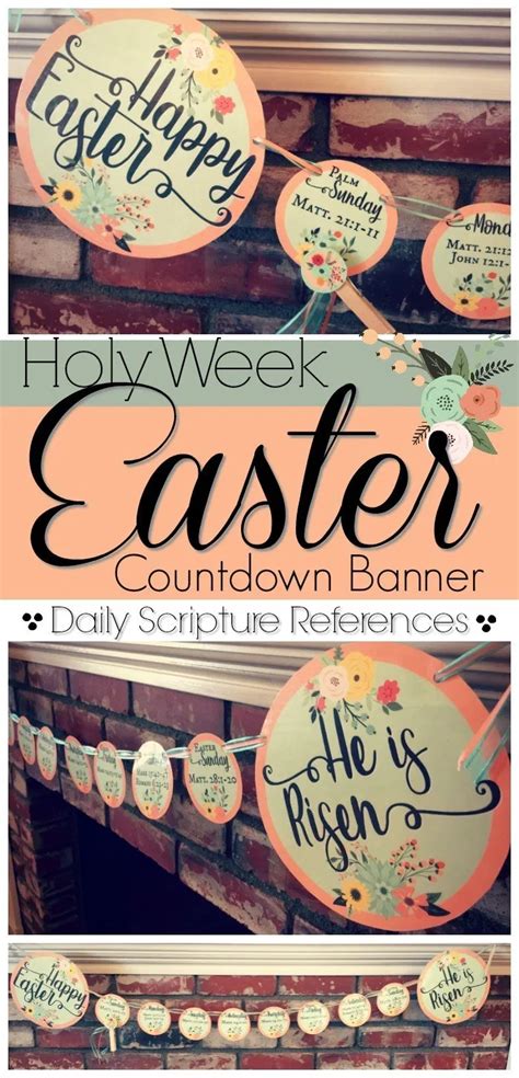 Easter Holy Week Banner With Bible References Arrows And Applesauce