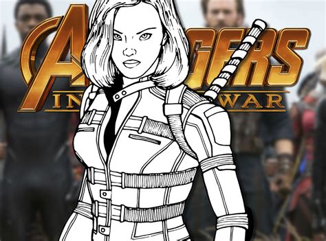 How To Draw Black Widow Avengers Infinity War Drawing Tutorial