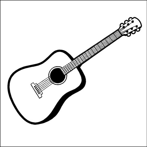Guitar Clip Art Border Black And White Clipart Image 8117