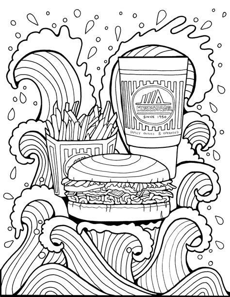 Burger Coloring Pages Coloring Home