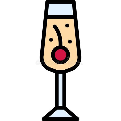 Champagne Cocktail Icon Alcoholic Mixed Drink Vector Stock Vector Illustration Of Sugar