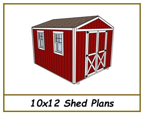 Shed Plans 10x12 Garden Shed Plans Pdf Download Etsy