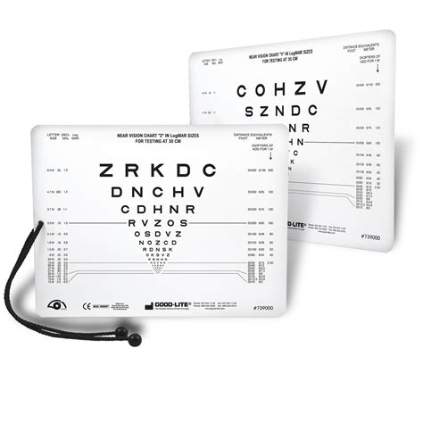 Sloan Letter Near Vision Card For 30 Cm Testing Accuspire