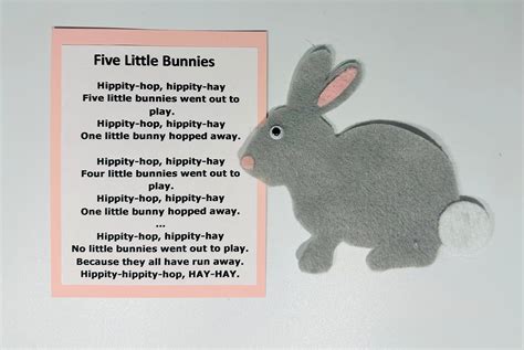 Five Little Bunnies Flannel Board Story Etsy
