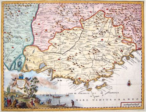 Carta Geografica Del Governo Della Provenza By Salmon Tommaso 1750