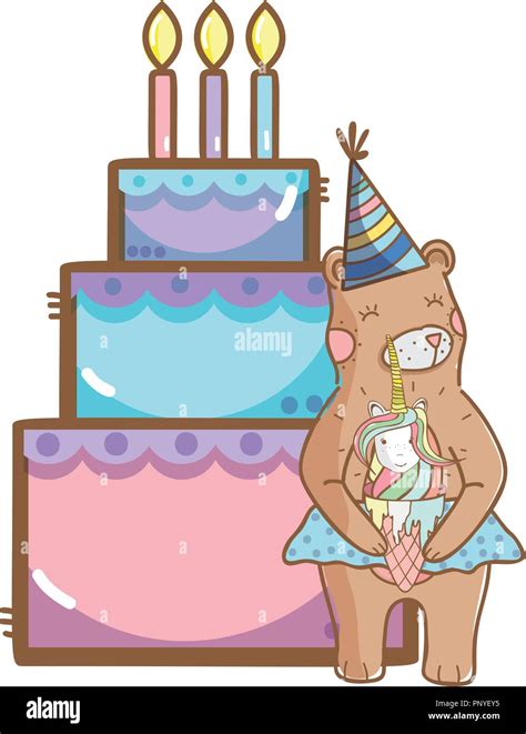 Happy Birthday Bear Cartoons Stock Vector Image And Art Alamy