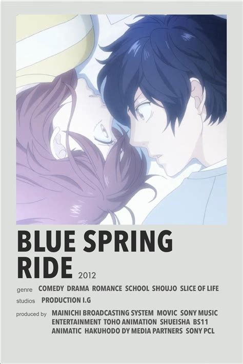 Blue Spring Ride Anime Canvas Film Posters Minimalist Anime Titles