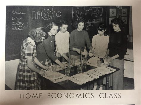 Home Economics Class From My Grandfathers 1949 High School Yearbook
