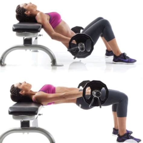 Standard Weighted Hip Thrusts On Bench By 𝔻𝕖𝕤𝕖𝕣𝕥 𝔽𝕠𝕩🦊 🌟 Exercise How To Skimble