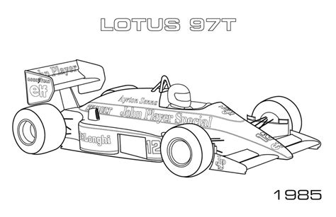Race car coloring pages are an excellent way to introduce them to world of cars and racing through an educative learning experience. Classic F1 Cars - Car Coloring Pages