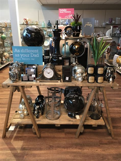 The holiday was dreamt up by a woman! Father's Day table display merchandise. Homesense Stafford ...
