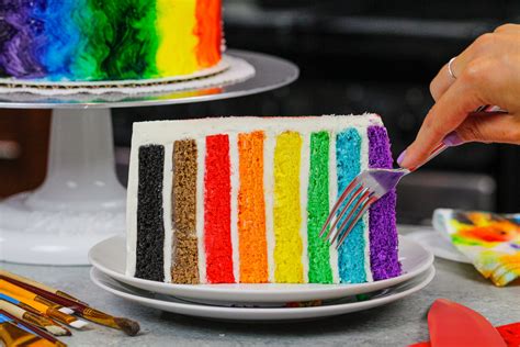 How To Make Perfect Rainbow Cake Layers Chelsweets